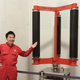 Shimizu shows off a model of his typhoon turbine. (Image: Challenergy)